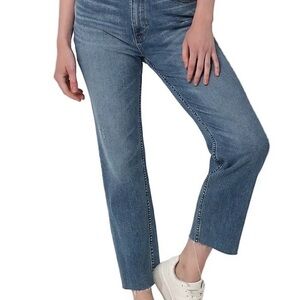 Wrangler Light Blue Cropped Straight Jeans